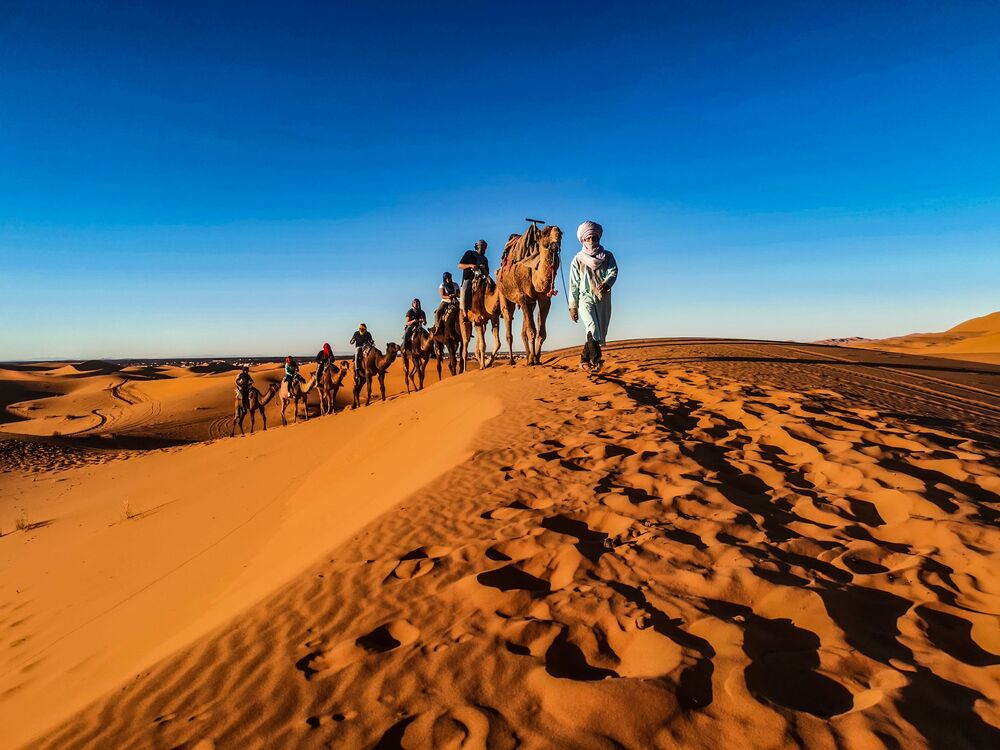 Desert tour vehicle in the Sahara