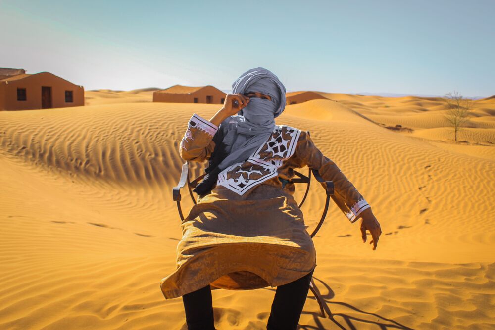 Sahara desert dunes near Merzouga